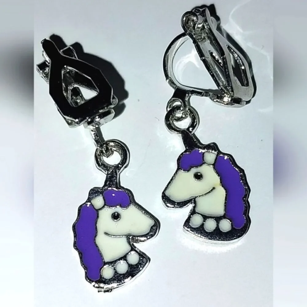 Super cute kid's fashion clip-on earrings